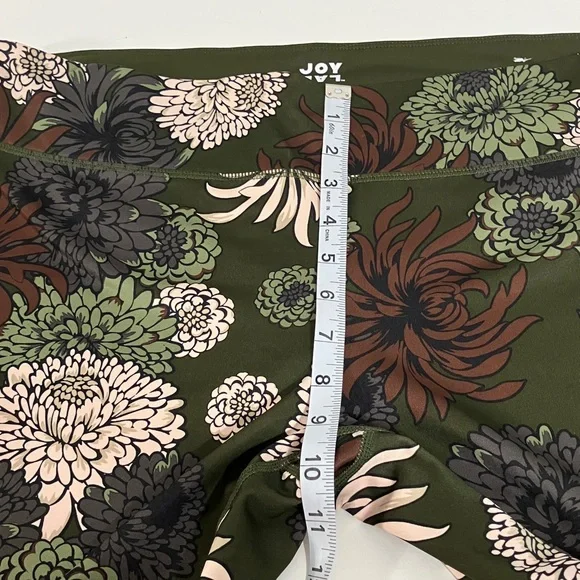 JoyLab Olive and Brown and White Floral Activewear Two Piece Set. Size XL. - Picture 6 of 8